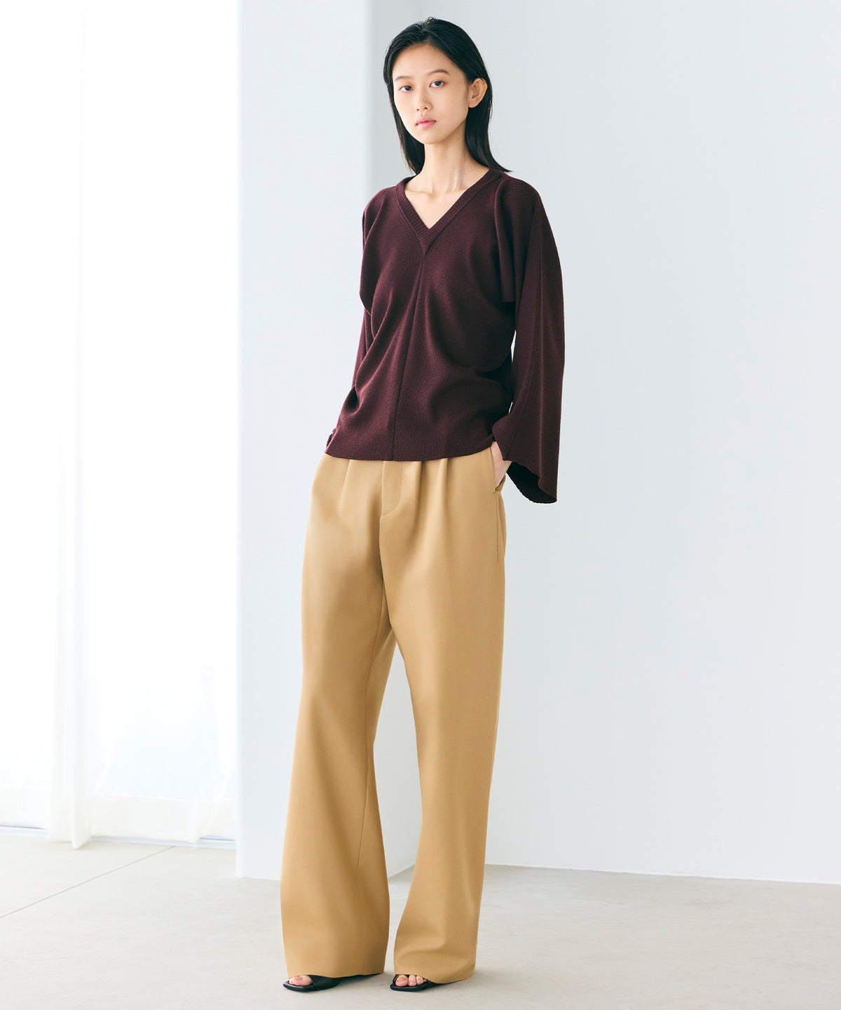 WOOL HIGH GAUGE / Y SLEEVE KNIT