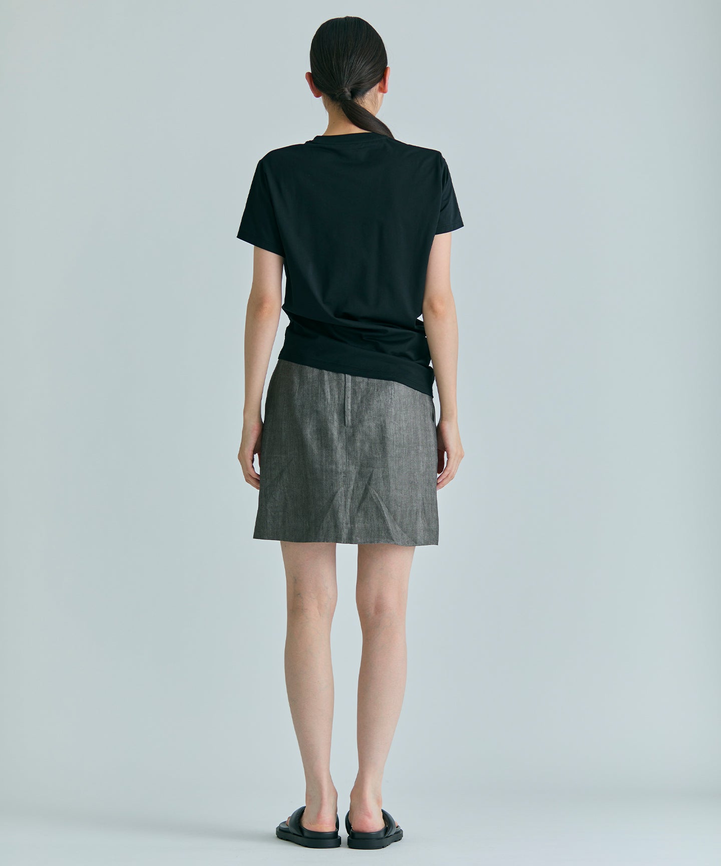 LINEN TWILL WITH SUMI / SKIRT