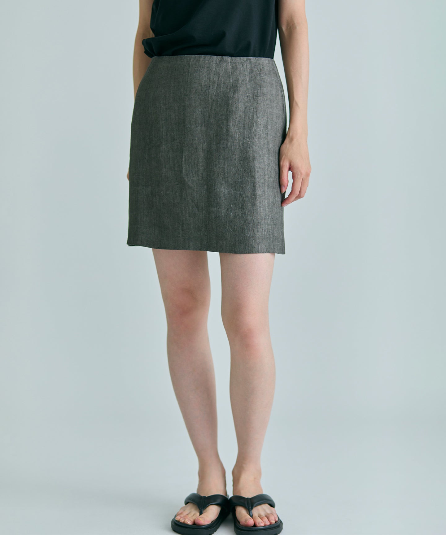 LINEN TWILL WITH SUMI / SKIRT