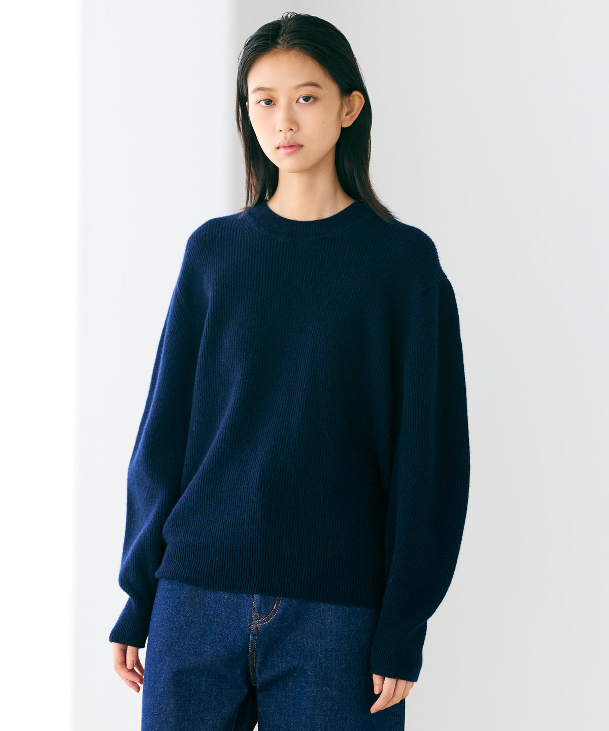 CASHMERE MIDDLE GAUGE / R SLEEVE KNIT