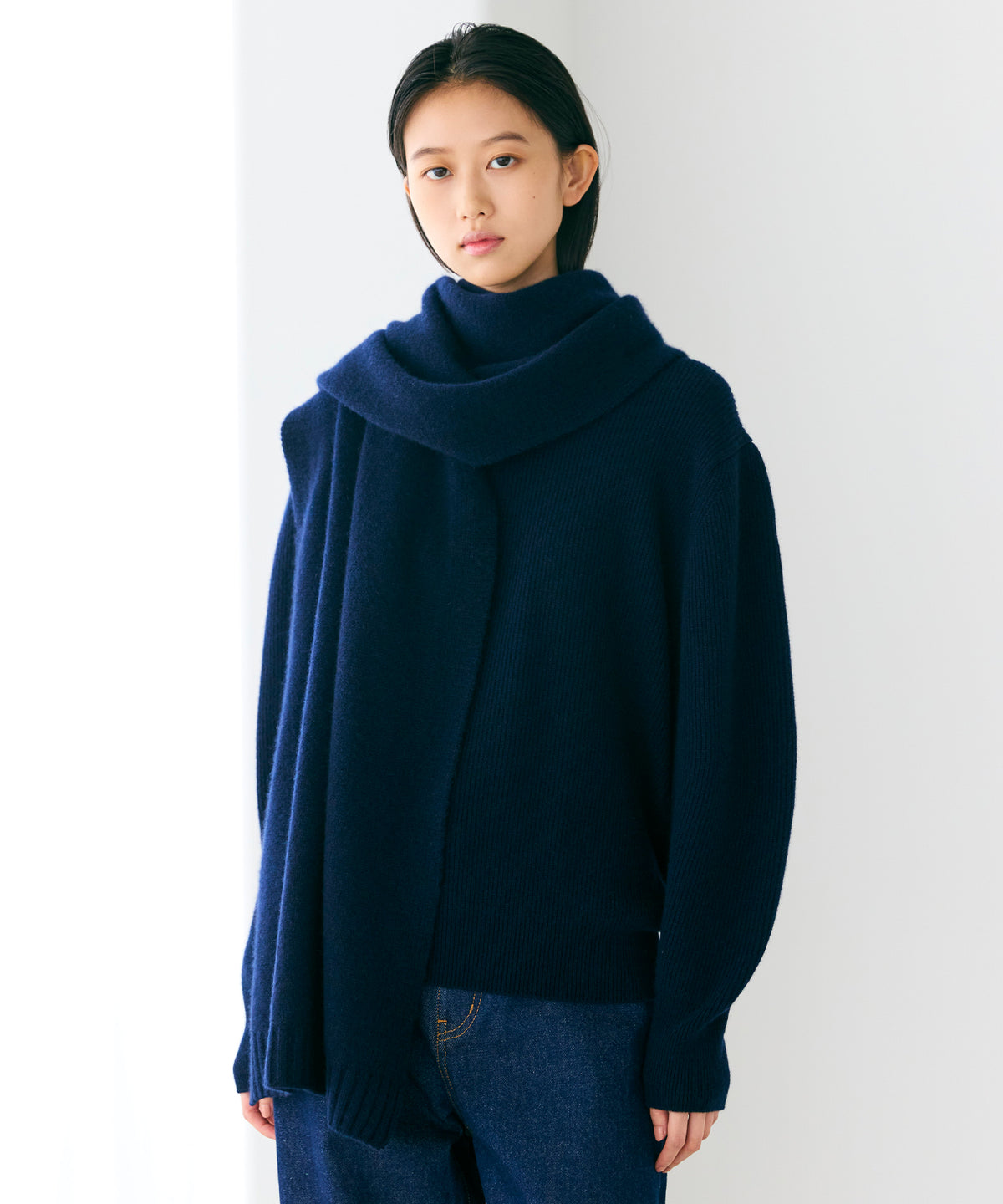 CASHMERE MIDDLE GAUGE / KNIT STOLE