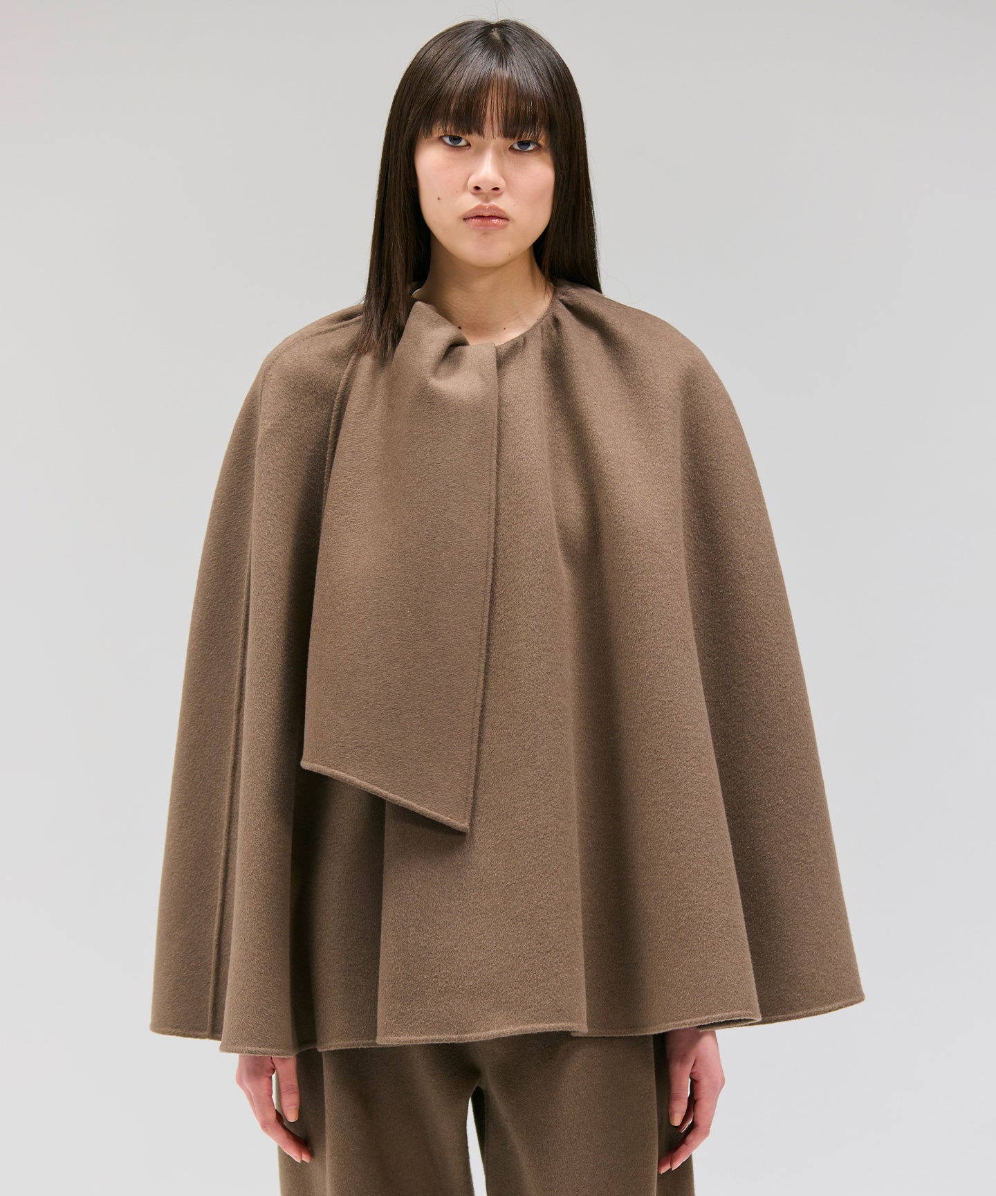 WOOL SPIBER DOUBLE FACE / CAPE