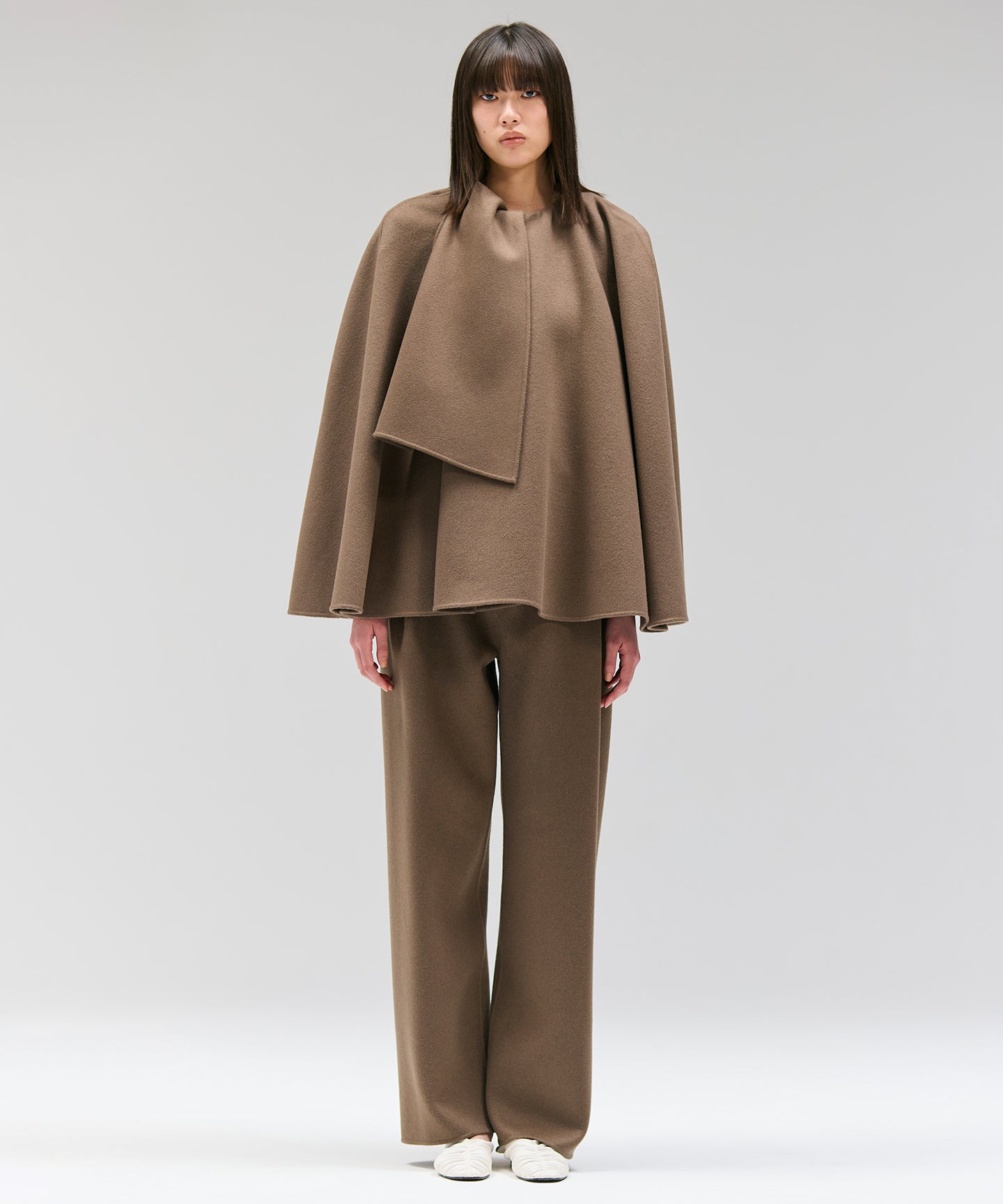 WOOL SPIBER DOUBLE FACE / CAPE