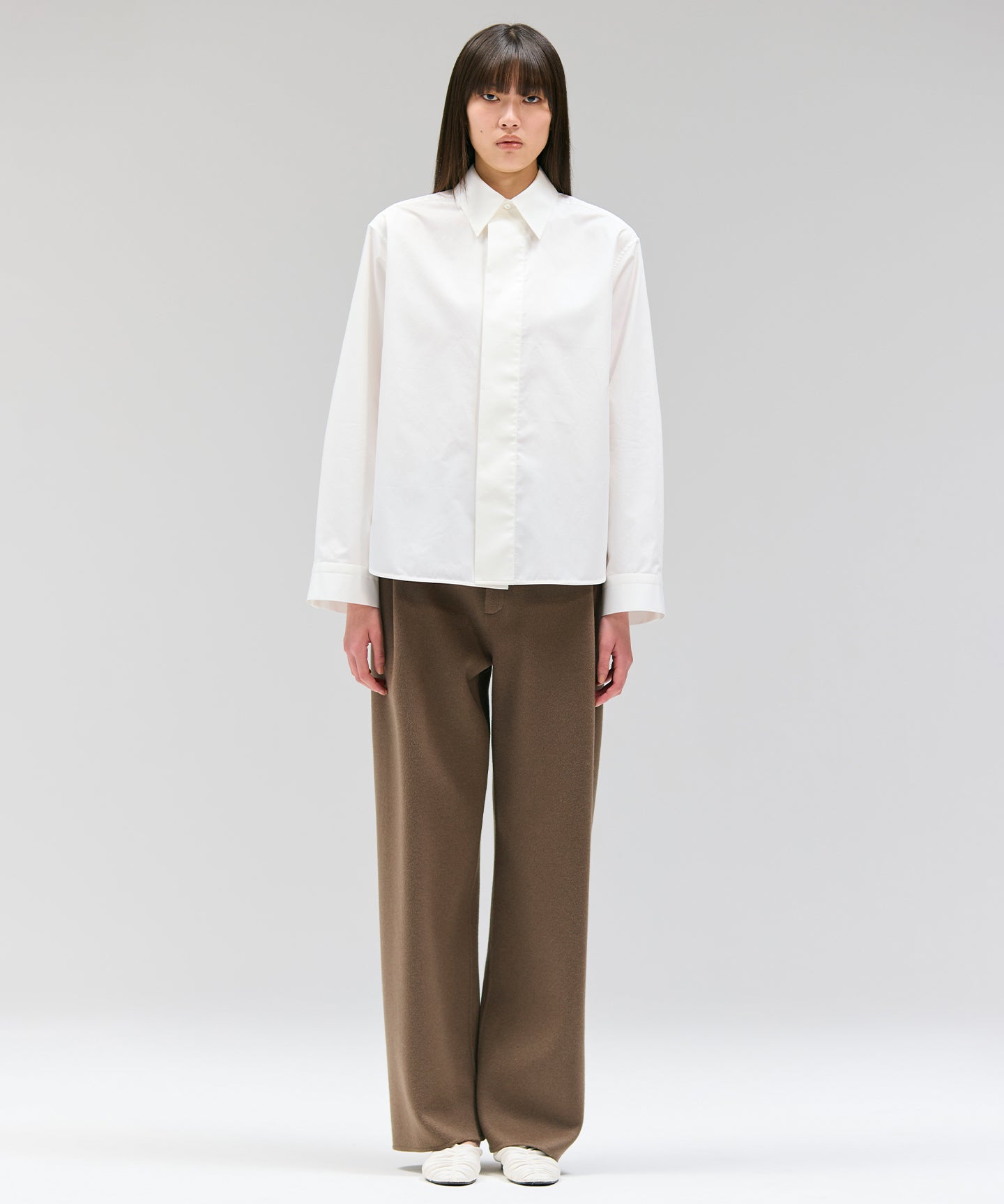 WOOL SPIBER DOUBLE FACE / PANTS