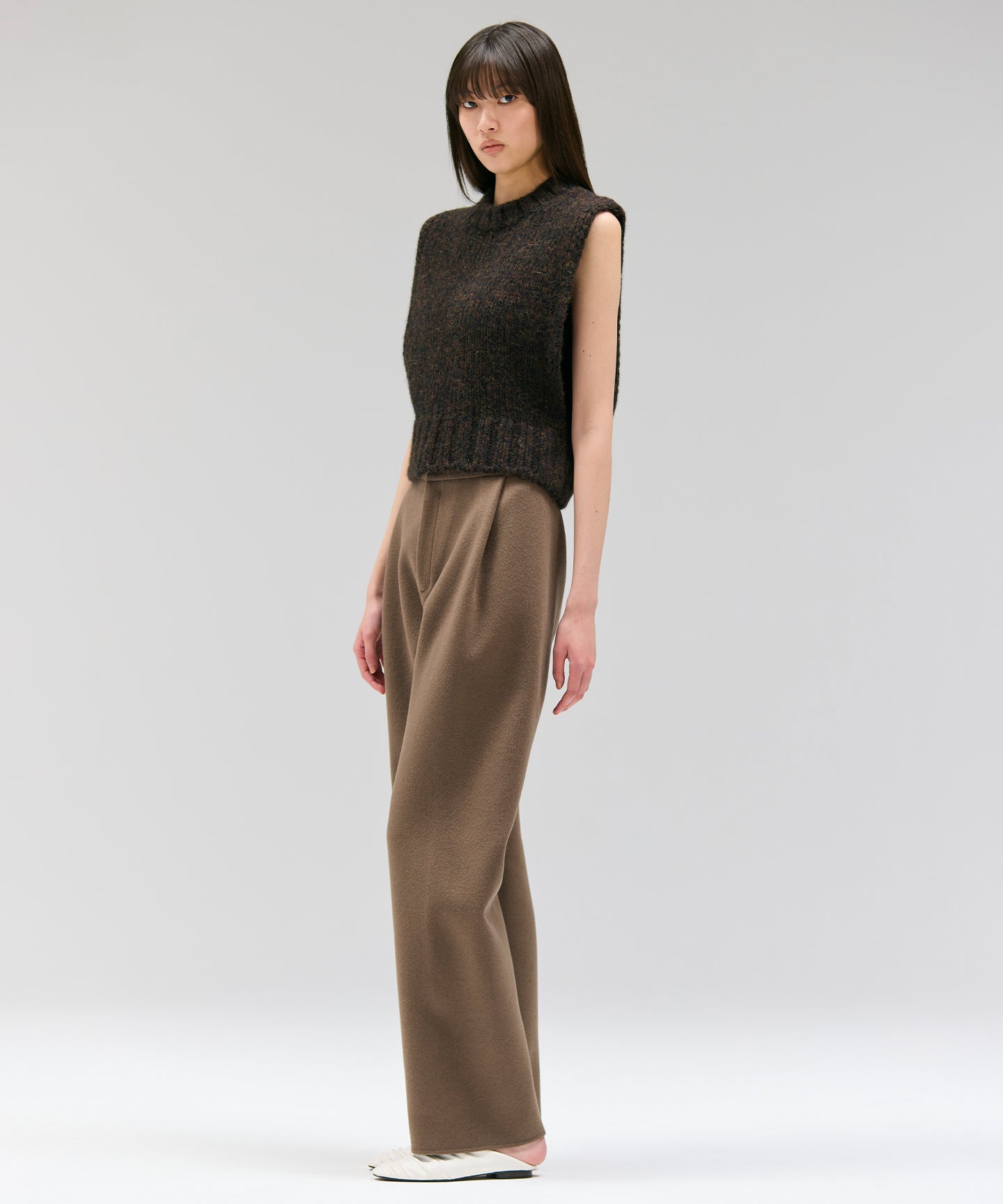 WOOL SPIBER DOUBLE FACE / PANTS