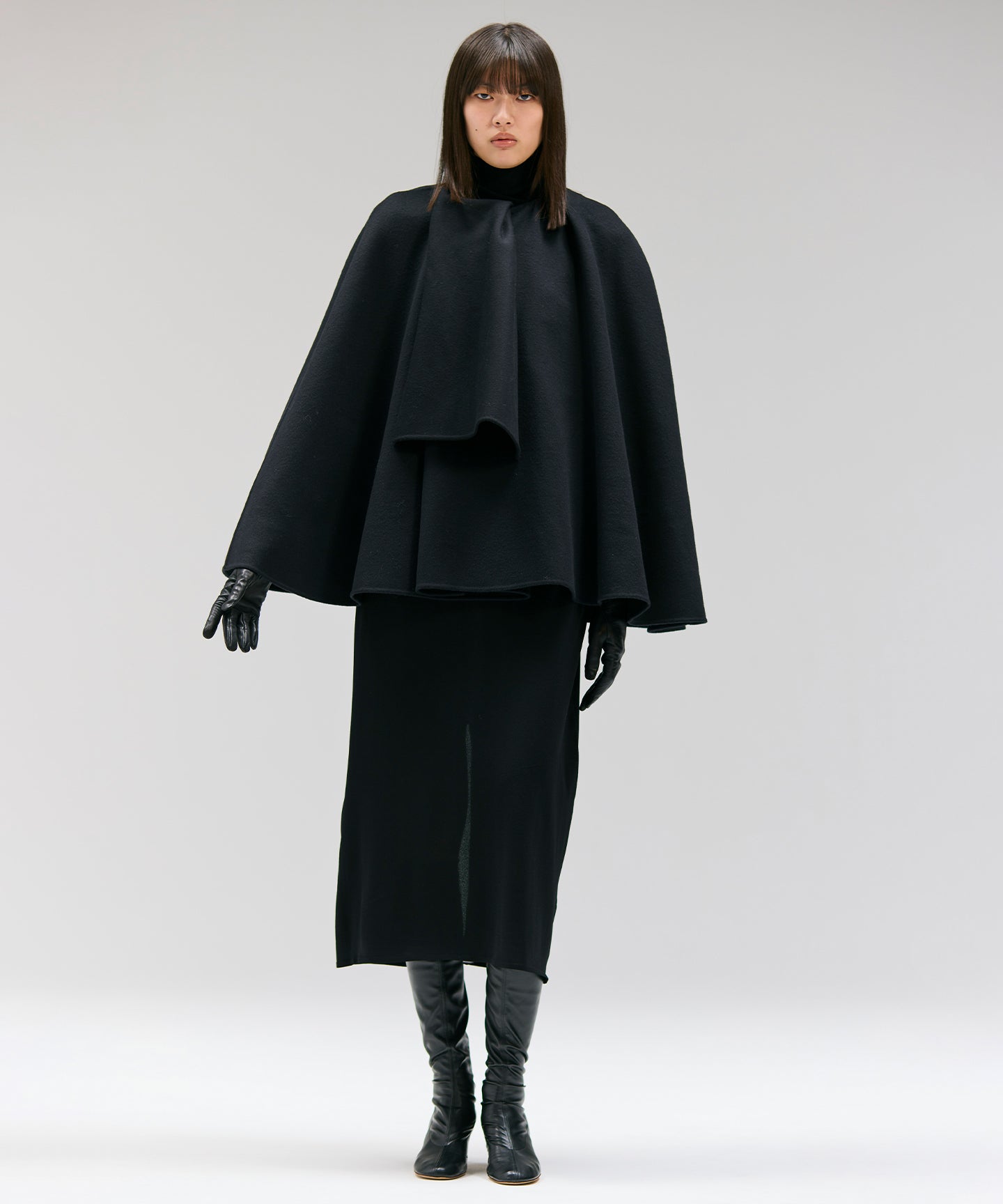 WOOL SPIBER DOUBLE FACE / CAPE