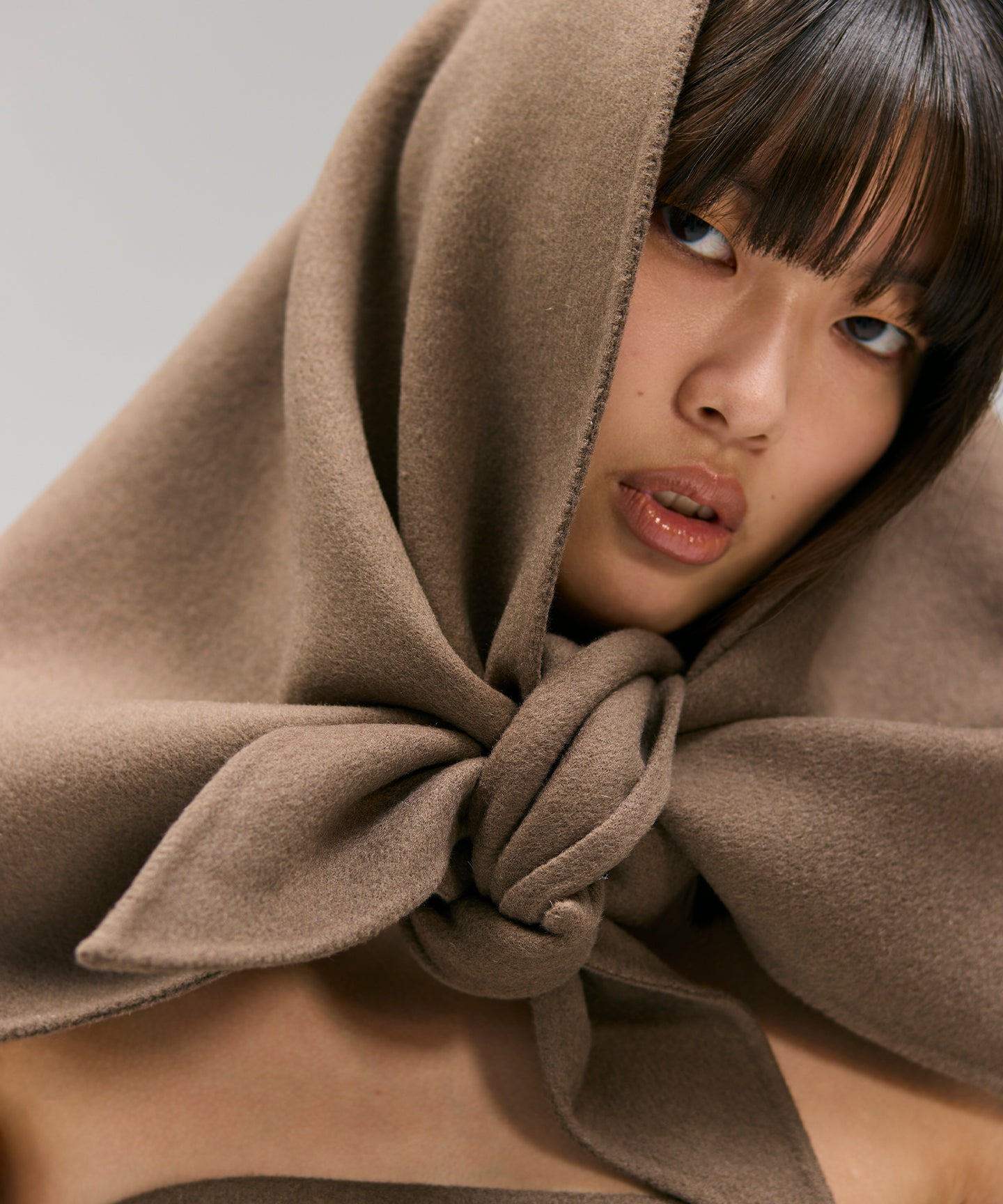 WOOL SPIBER DOUBLE FACE / STOLE