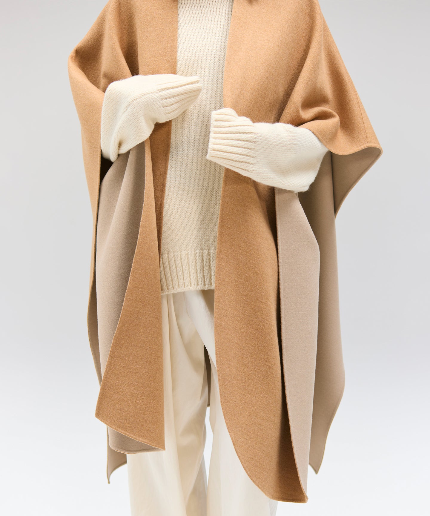 WOOL DOUBLE FACE / CAPE